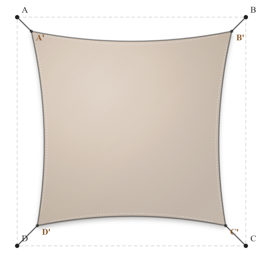 Voile d'ombrage - Forme Carrée - Beige Sablé 92-2135