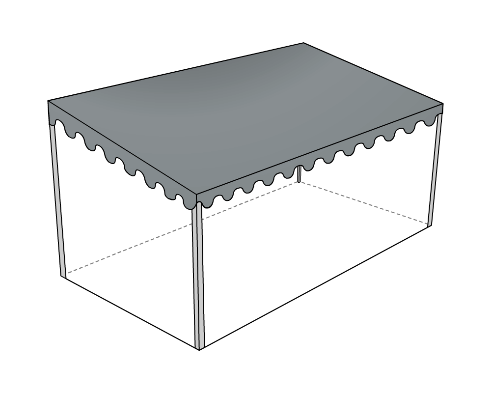 Bâche de toit pour terrasse de mobil-home