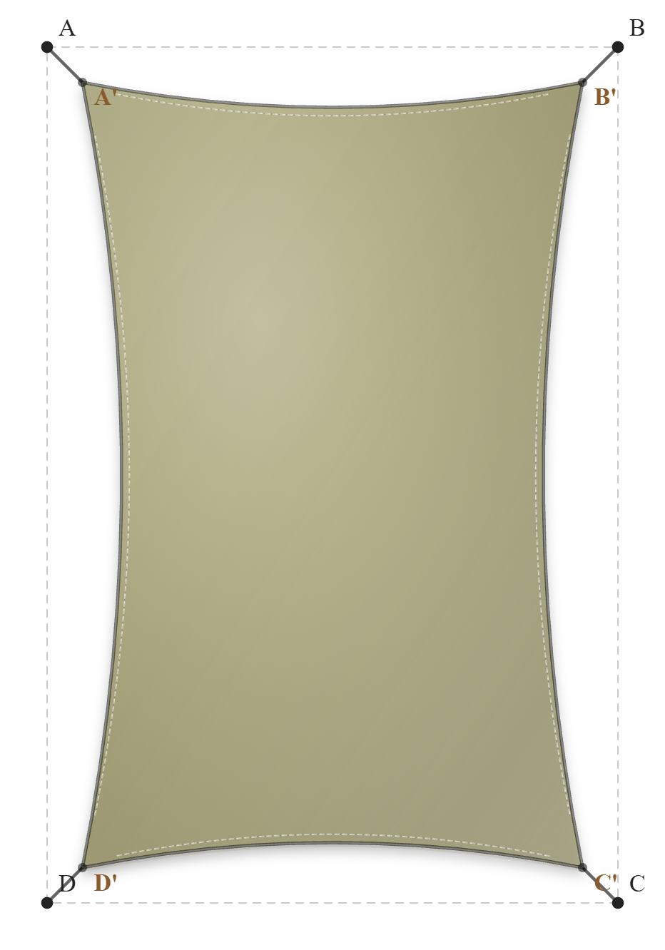 Voile d'ombrage - Forme Rectangle - Tilleul 96-50848