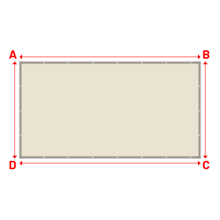 Bâche Rectangle en Protect 670 : La référence en matière de protection étanche Blanc perlé RAL 1013 - 4.50x2.40m