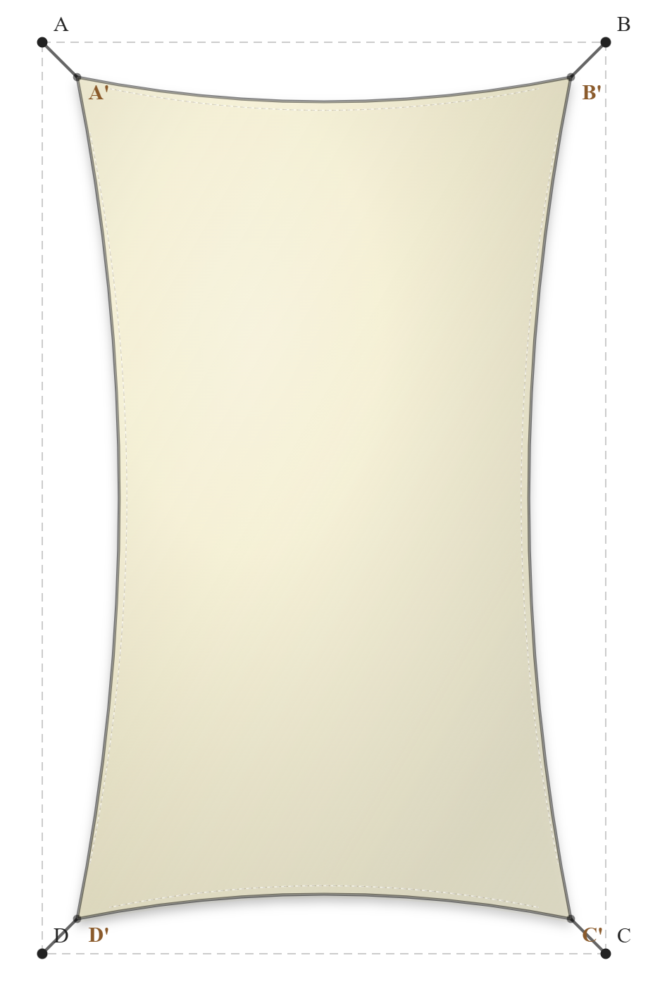 Voile d'ombrage - Forme Rectangle - Naturel (759 AustralMesh)