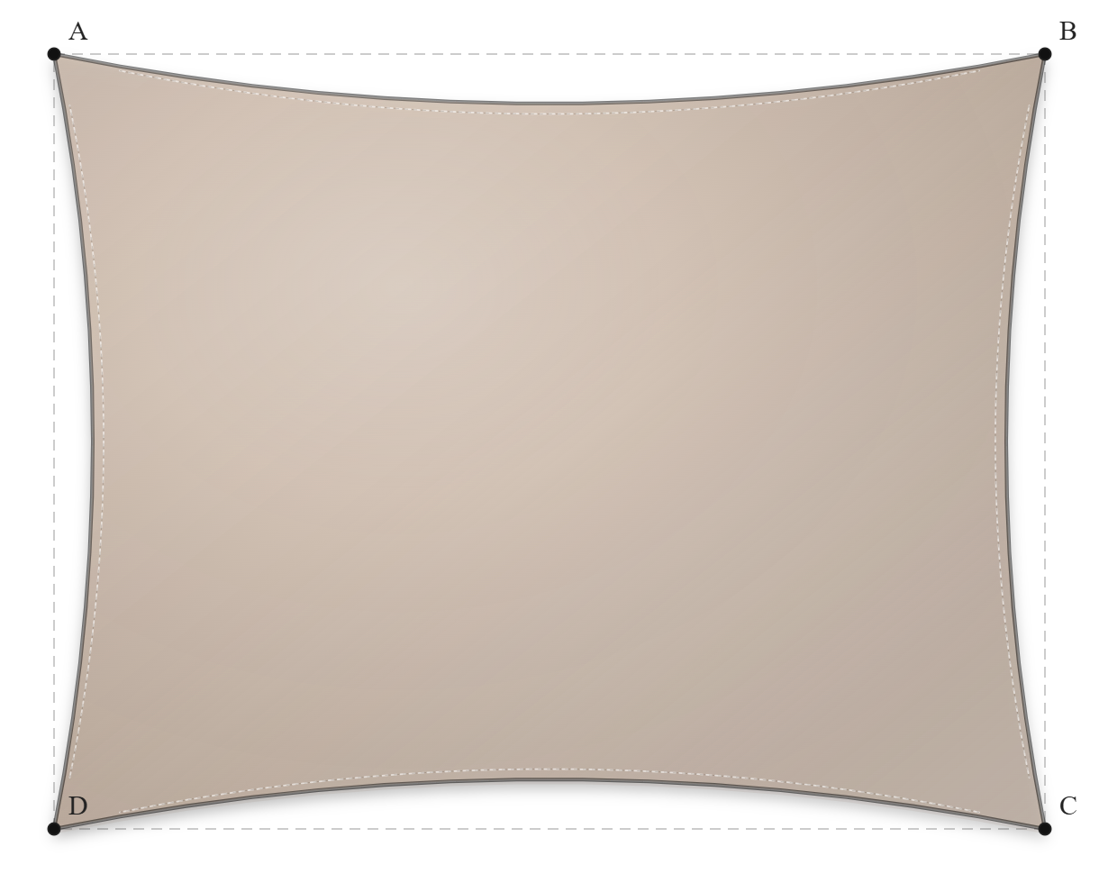 Voile d'ombrage - Forme Rectangle - Beige Sablé 96-2135